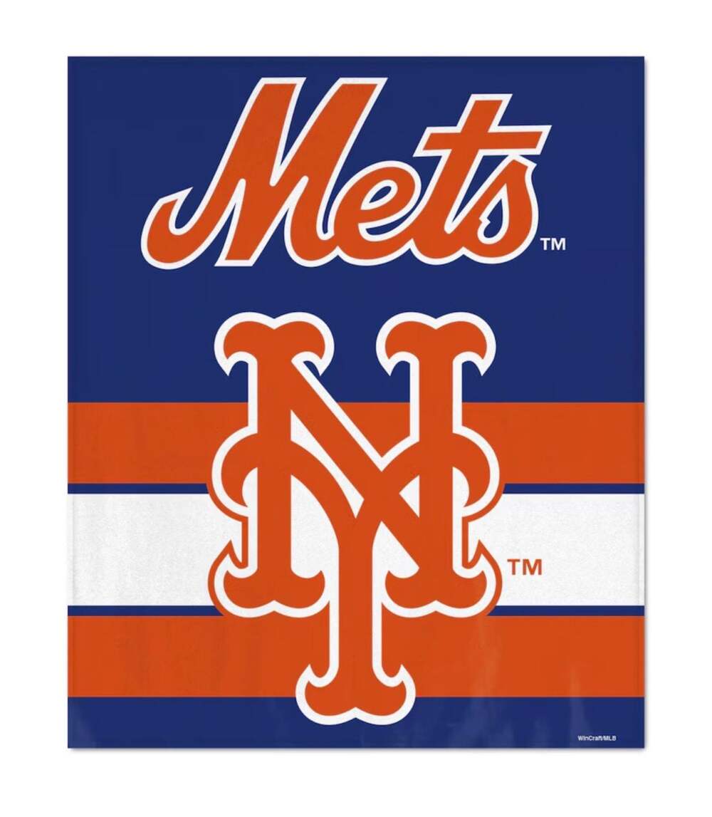 Fanatics New York Mets WinCraft Ultra Plush 50" x 60" Throw Blanket - Picture 2 of 2